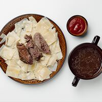 Хинкал лезгинский с сушеным мясом