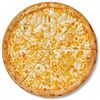Фото к позиции меню Пицца удоволствие с сыром на тонком тесте