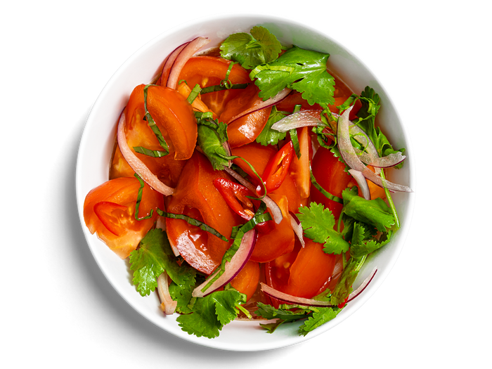 Узбекский салат с томатами и кинзой