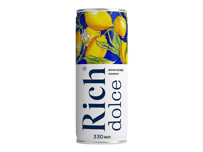Напиток сокосодержащий Rich dolce винoград-лимон