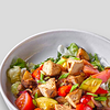 Фото к позиции меню Теплый салат с индейкой и печёными овощами