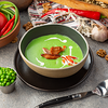 Фото к позиции меню Крем суп из спаржи и зеленого горошка