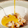 Фото к позиции меню Морковно-кокосовый крем-суп с креветками
