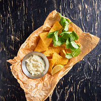 Nachos with guacamole