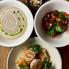 Фото к позиции меню Комбо-обед с супом, салатом и горячим