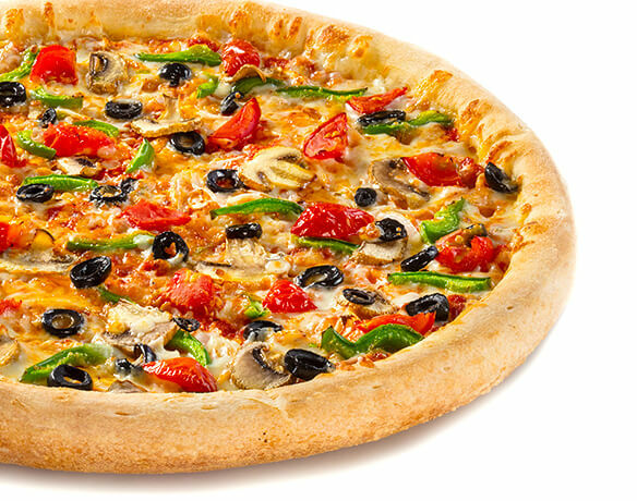 Пицца Вегетарианская, колбасный борт