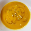 Фото к позиции меню Тыквенный суп с сыром Страчателла