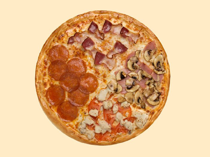 Пицца Времена года на тонком тесте