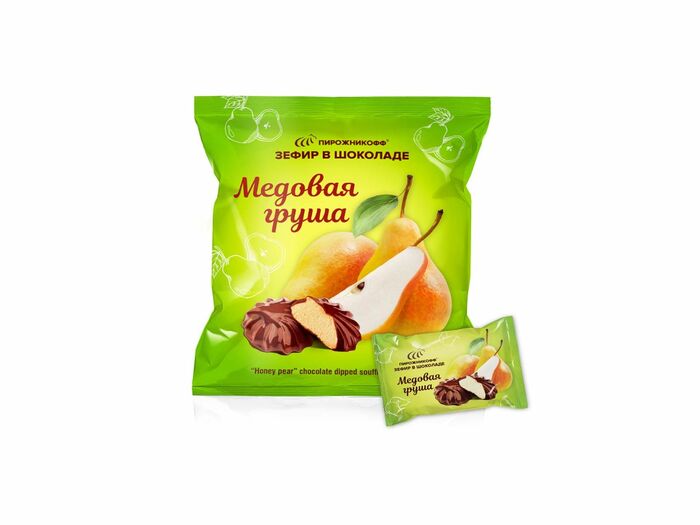 Зефир Пирожникофф Медовая груша в шоколаде