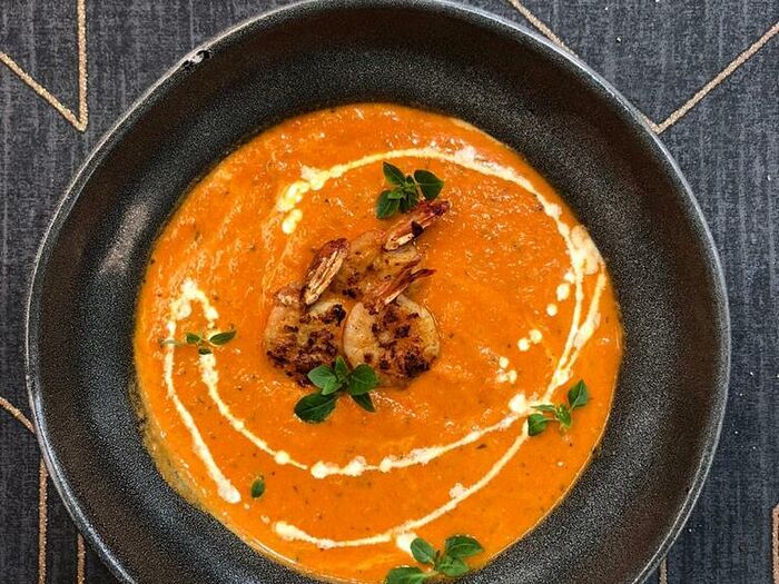 Крем-суп Томатный с креветками