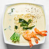 Фото к позиции меню Сливочный суп с креветками