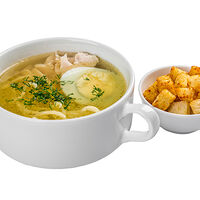 Суп Лапша с куриным филе и яйцом