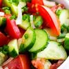 Фото к позиции меню Салат из свежих овощей с салатной заправкой