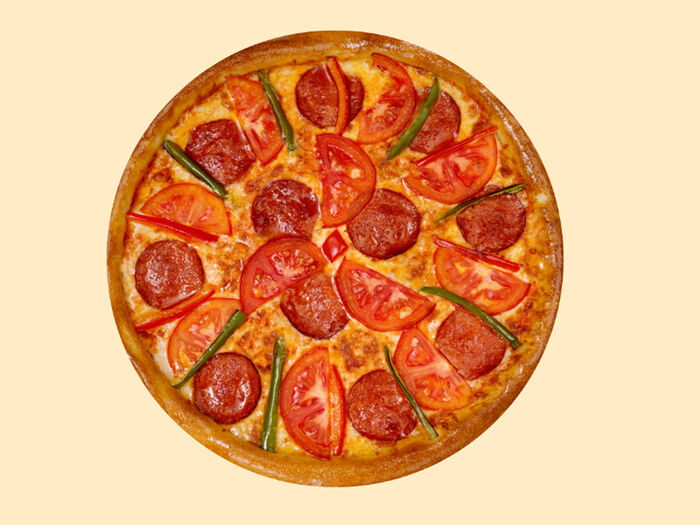 Пицца Дьябло на тонком тесте