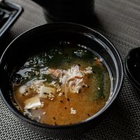 Мисо суп с копченым крабом