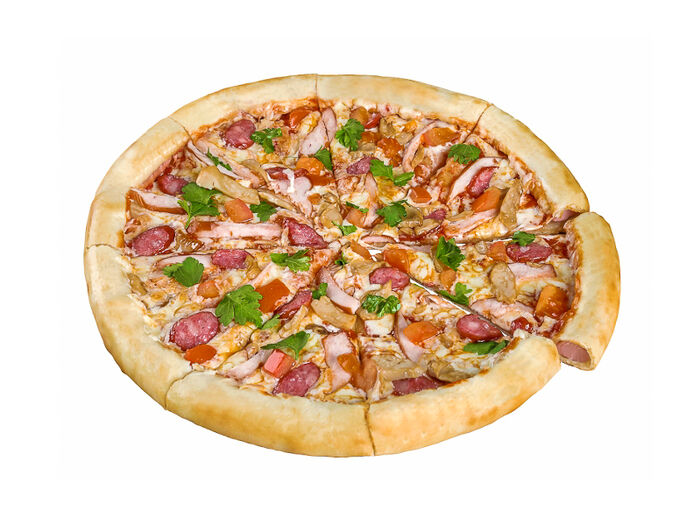 Пицца Пикабу с колбасным бортиком
