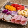 Фото к позиции меню Добавки на выбор: Сало копченое или соленое, бекон, ветчина, сыр, помидор, лук репчатый