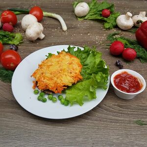 Печень рубленная под овощами