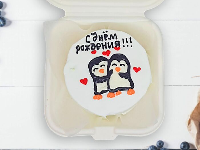 Бенто-торт Пингвины