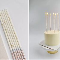 Набор свечей для торта белые