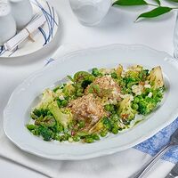 Цыпленок с брокколи и соусом из горгонзолы