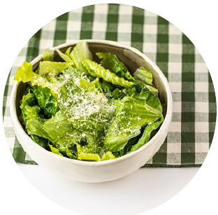 Микс зеленых салатов с пармезаном
