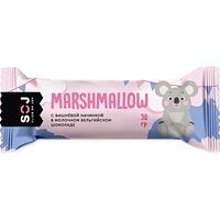 Батончик SOJ Marshmallow с вишнёвой начинкой