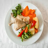 Фото к позиции меню Цыпленок отварной с овощами