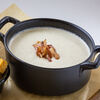 Фото к позиции меню Крем-суп из грибов в с беконом и гренками