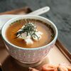 Фото к позиции меню Мисо-суп с лососем и рисом