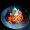 Фото к позиции меню Спагетти с томатами и страчателлой