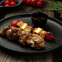 Шашлык из курицы с овощами