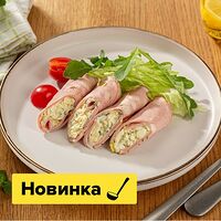 Рулетики из мортаделлы с сырной