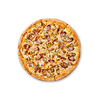 Фото к позиции меню Пицца Баварская с колбасками и луком фри