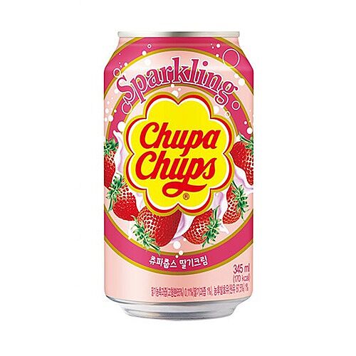 Напиток Chupa chups клубника со сливками сильногазирванный