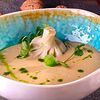 Фото к позиции меню Крем-суп из белых грибов с мини-хинкали