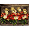 Фото к позиции меню Рулетики из баклажанов с салатом из сладких помидор