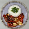 Фото к позиции меню Курица с рисом и овощами