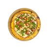 Фото к позиции меню Пицца с тигровыми креветками, рукколой и бальзамическим крем-соусом