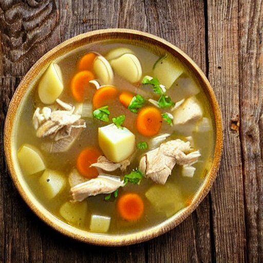 Chicken soup with potatoes
