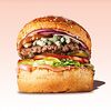 Фото к позиции меню Дорблю бургер с котлетой из говядины, грушей и малиновым соусом