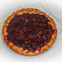 Пирог творожно-ягодный вишневый
