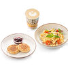 Фото к позиции меню Завтрак с омлетом и кофе