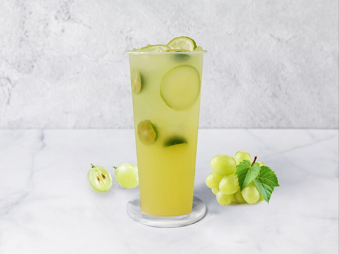Лимонный чай с зеленым винoградом（37）