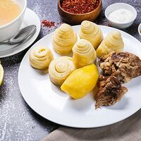 Хинкал слоёный с отварным мясом