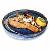 Фото к позиции меню Стейк из лосося с сырным соусом и овощным рататуем
