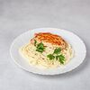 Фото к позиции меню Курица с сыром и спагетти