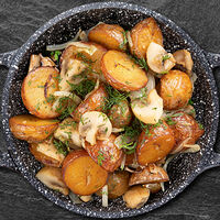 Картофель жареный беби с грибами
