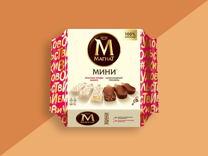 Мороженое Магнат Мини: Шоколадный Трюфель, Манго и Красные Ягоды
