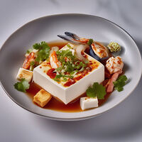 Японский тофу с морепродуктами